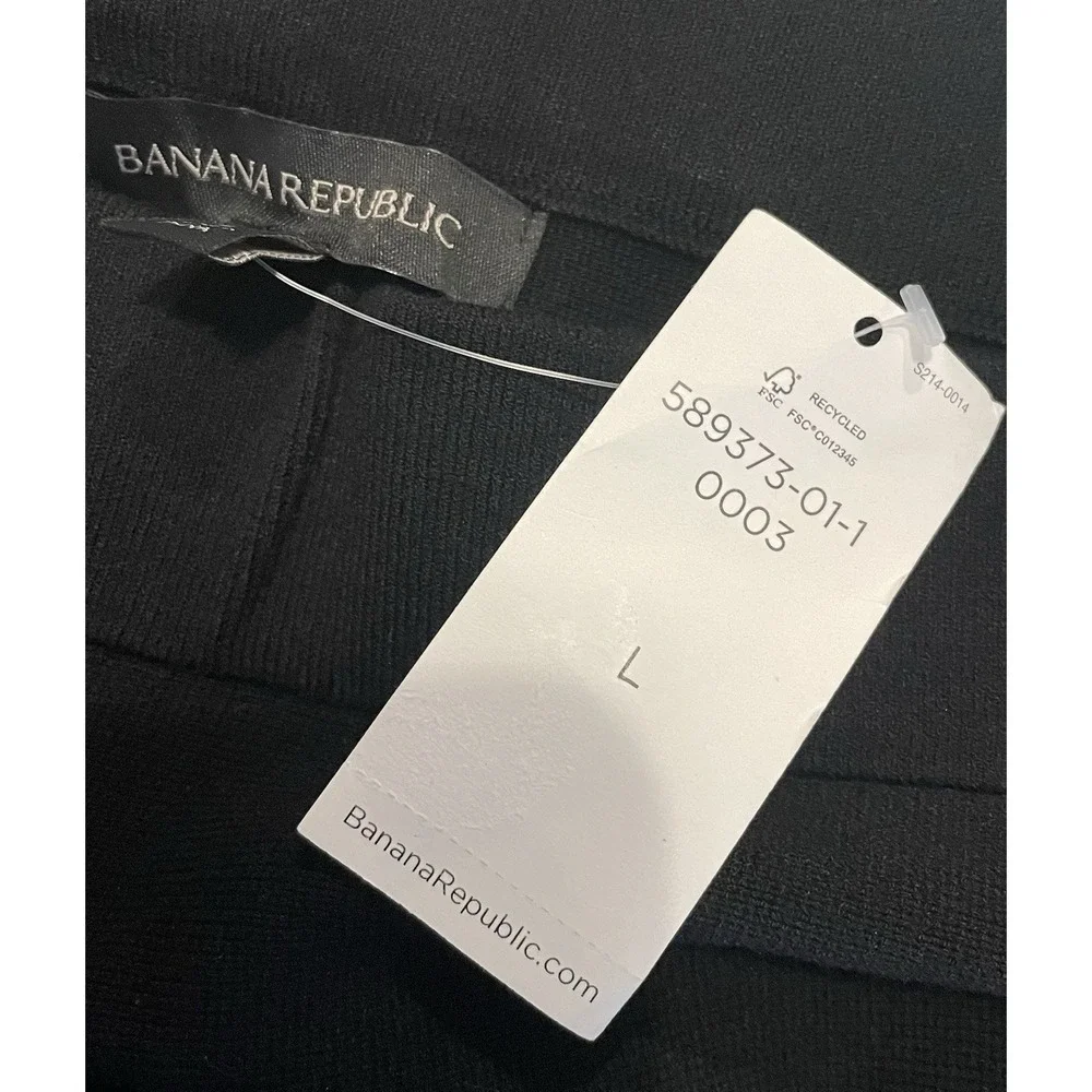 NEW‎ BANANA REPUBLIC Women's Size Large SWTR Skirt Milano Black Knee Length NWT